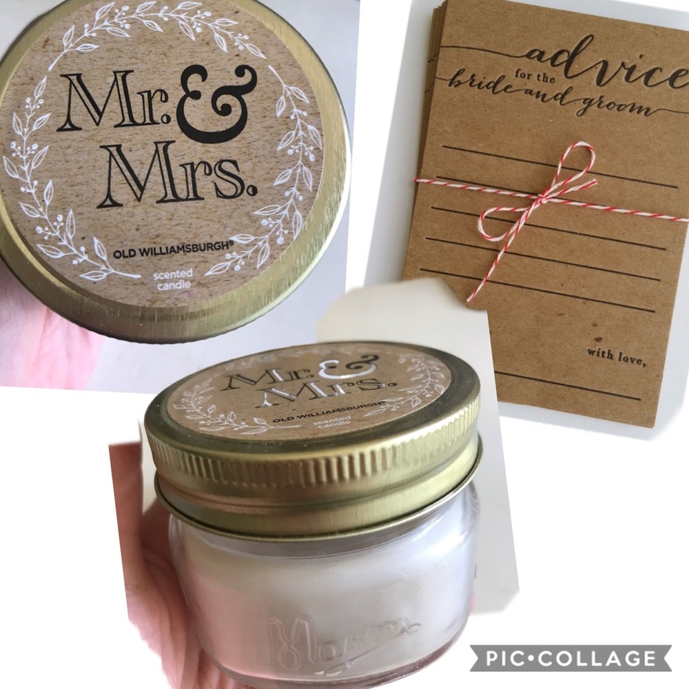 Wedding Candle + Advice for Bride and Groom Cards